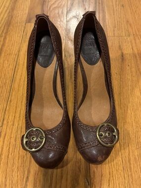 Brown Frye Wedges